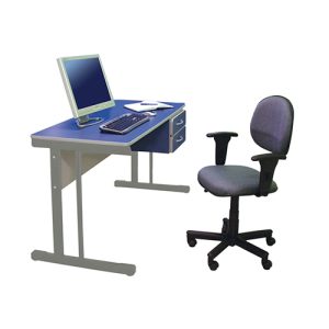 Mesa Escrivaninha Secretaria 2 Gavetas Pés Aço